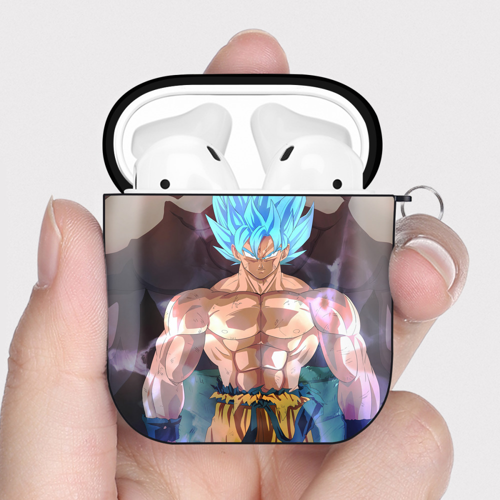 （画像用） ドラゴンボール DRAGON BALL AirPods 第2世代保護ケース ハードシェル ブラック 耐衝撃・防指紋・カラビナ付き