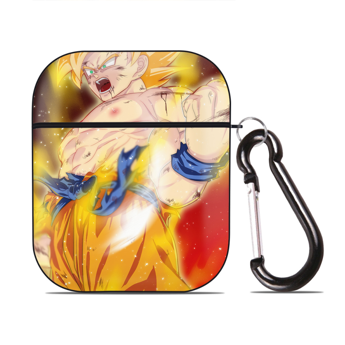 （画像用） ドラゴンボール DRAGON BALL AirPods 第2世代保護ケース ハードシェル ブラック 耐衝撃・防指紋・カラビナ付き