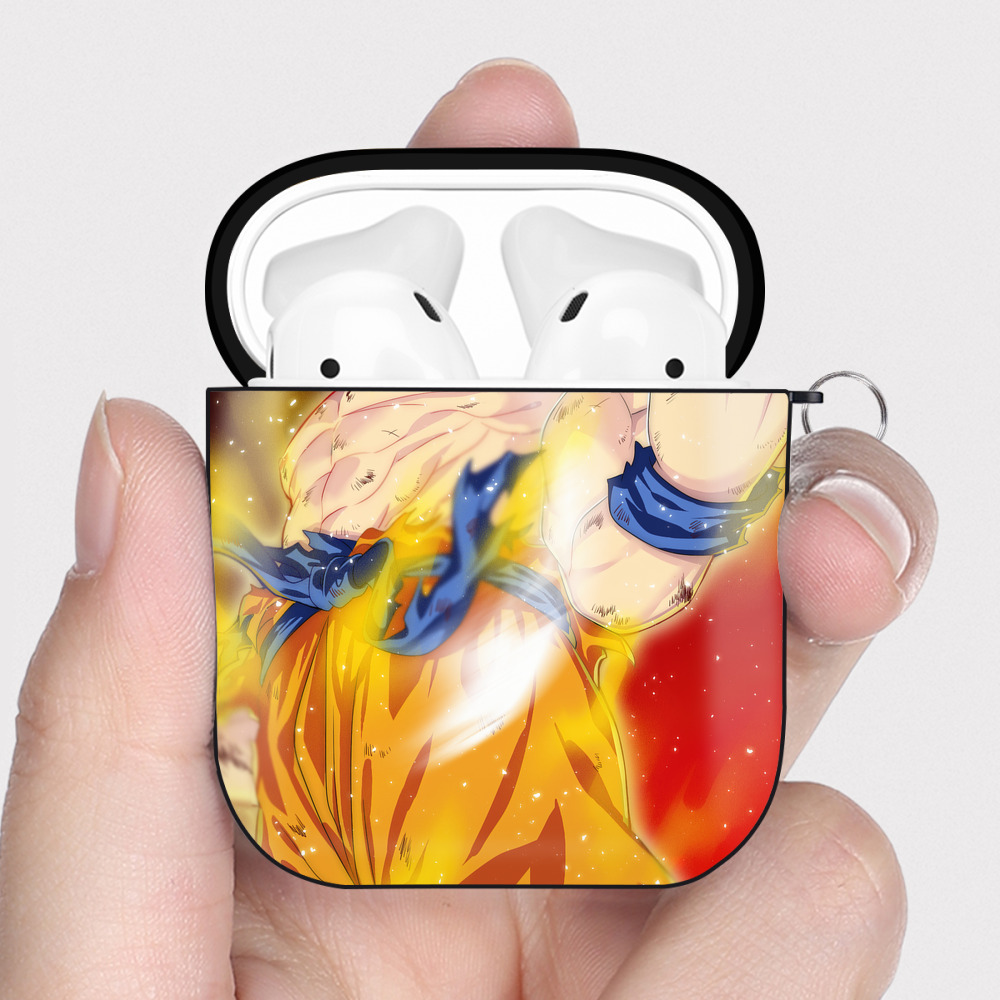 （画像用） ドラゴンボール DRAGON BALL AirPods 第2世代保護ケース ハードシェル ブラック 耐衝撃・防指紋・カラビナ付き