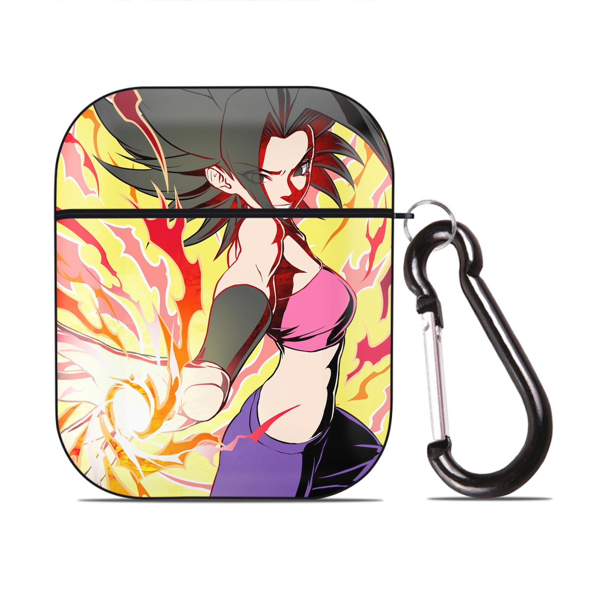 （画像用） ドラゴンボール DRAGON BALL AirPods 第2世代保護ケース ハードシェル ブラック 耐衝撃・防指紋・カラビナ付き
