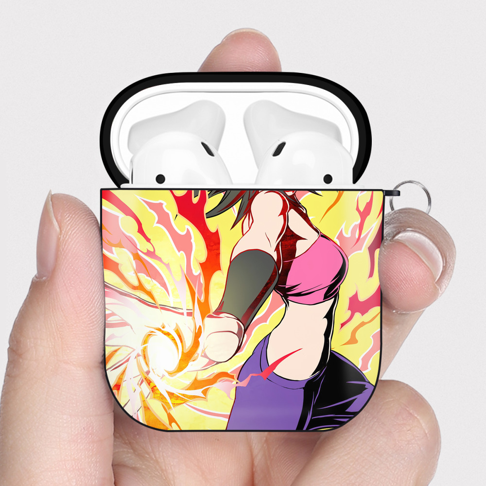（画像用） ドラゴンボール DRAGON BALL AirPods 第2世代保護ケース ハードシェル ブラック 耐衝撃・防指紋・カラビナ付き