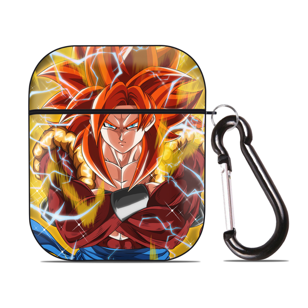 （画像用） ドラゴンボール DRAGON BALL AirPods 第2世代保護ケース ハードシェル ブラック 耐衝撃・防指紋・カラビナ付き