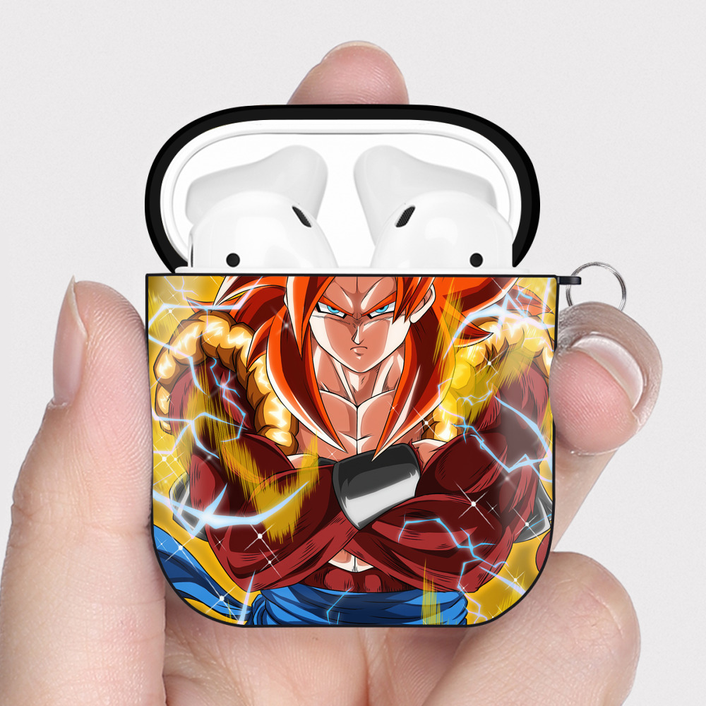 （画像用） ドラゴンボール DRAGON BALL AirPods 第2世代保護ケース ハードシェル ブラック 耐衝撃・防指紋・カラビナ付き