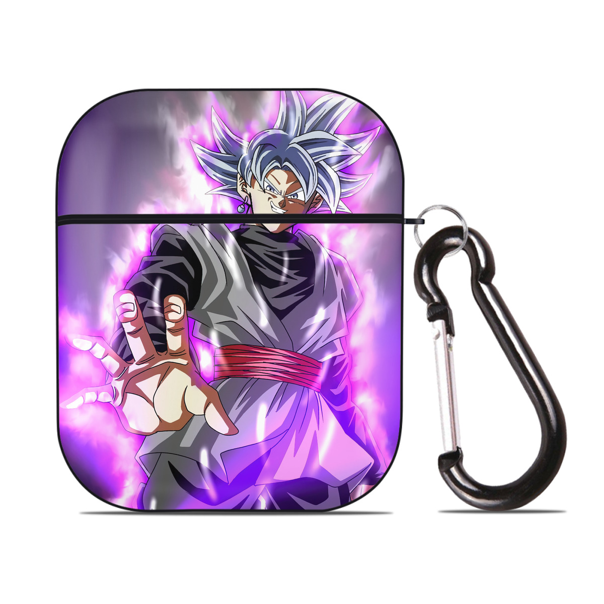 （画像用） ドラゴンボール DRAGON BALL AirPods 第2世代保護ケース ハードシェル ブラック 耐衝撃・防指紋・カラビナ付き