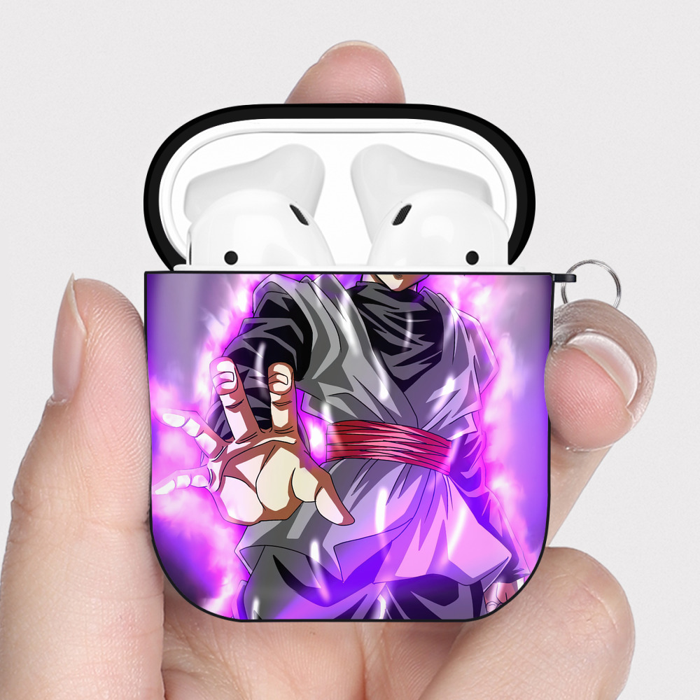 （画像用） ドラゴンボール DRAGON BALL AirPods 第2世代保護ケース ハードシェル ブラック 耐衝撃・防指紋・カラビナ付き