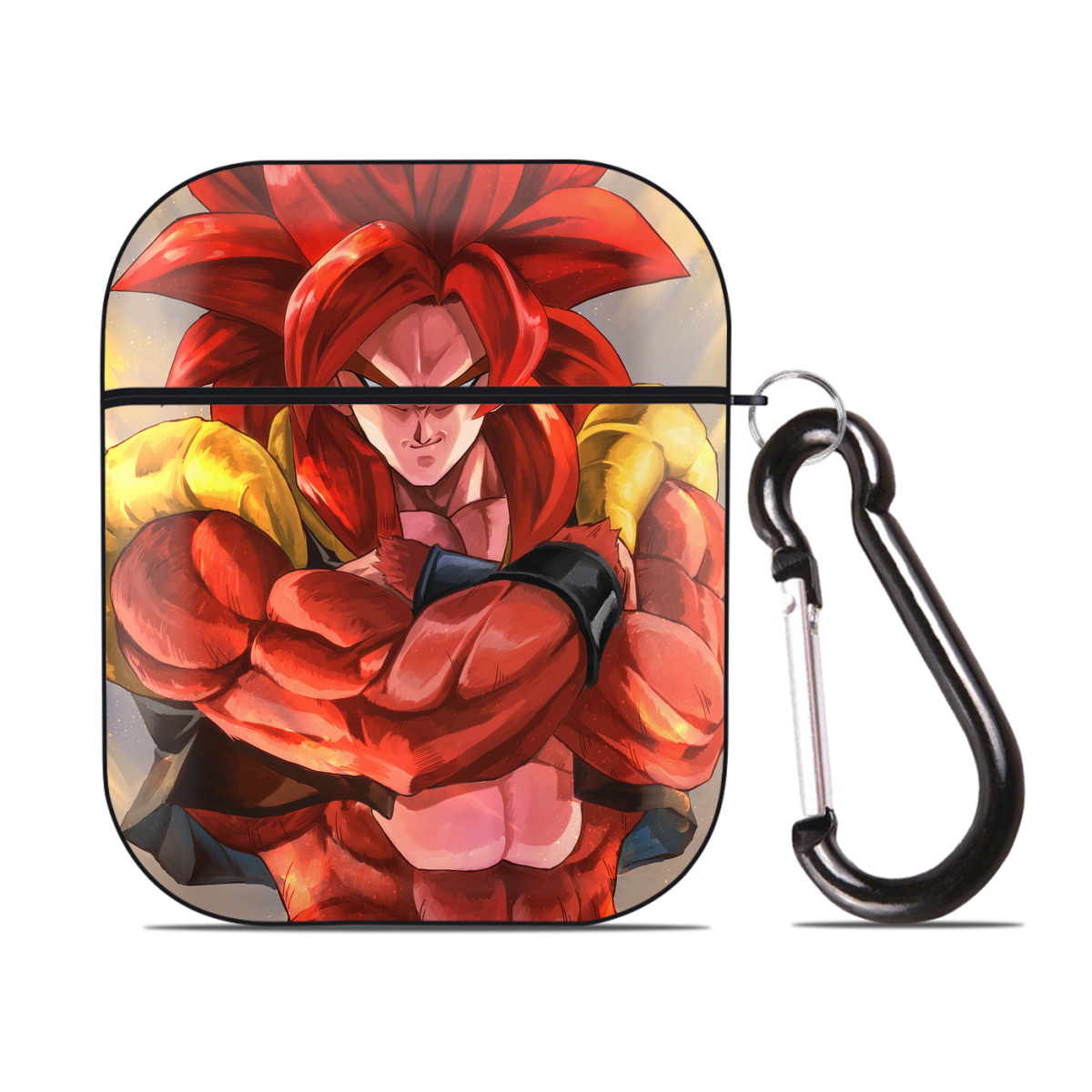 （画像用） ドラゴンボール DRAGON BALL AirPods 第2世代保護ケース ハードシェル ブラック 耐衝撃・防指紋・カラビナ付き
