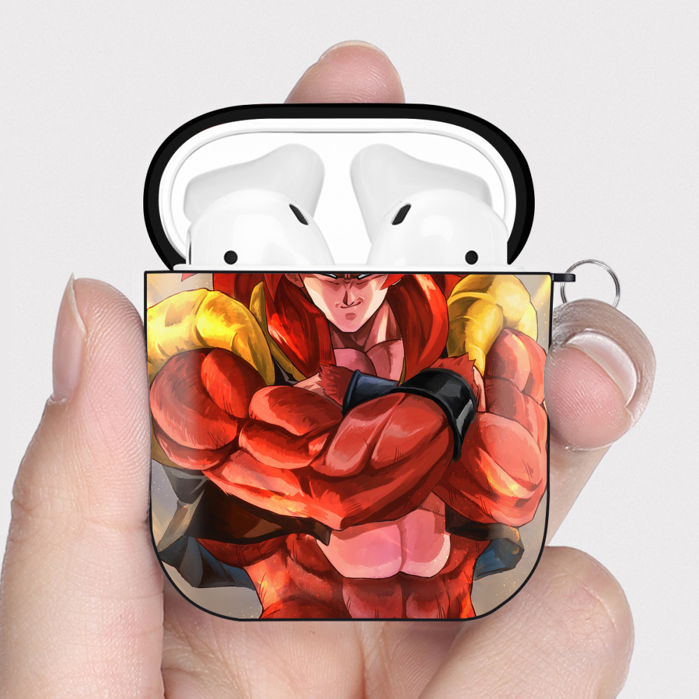 （画像用） ドラゴンボール DRAGON BALL AirPods 第2世代保護ケース ハードシェル ブラック 耐衝撃・防指紋・カラビナ付き