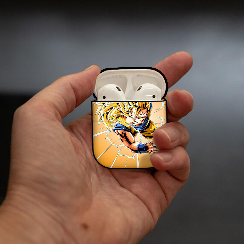 ドラゴンボール DRAGON BALL AirPods 第2世代保護ケース ハードシェル ブラック 耐衝撃・防指紋・カラビナ付き