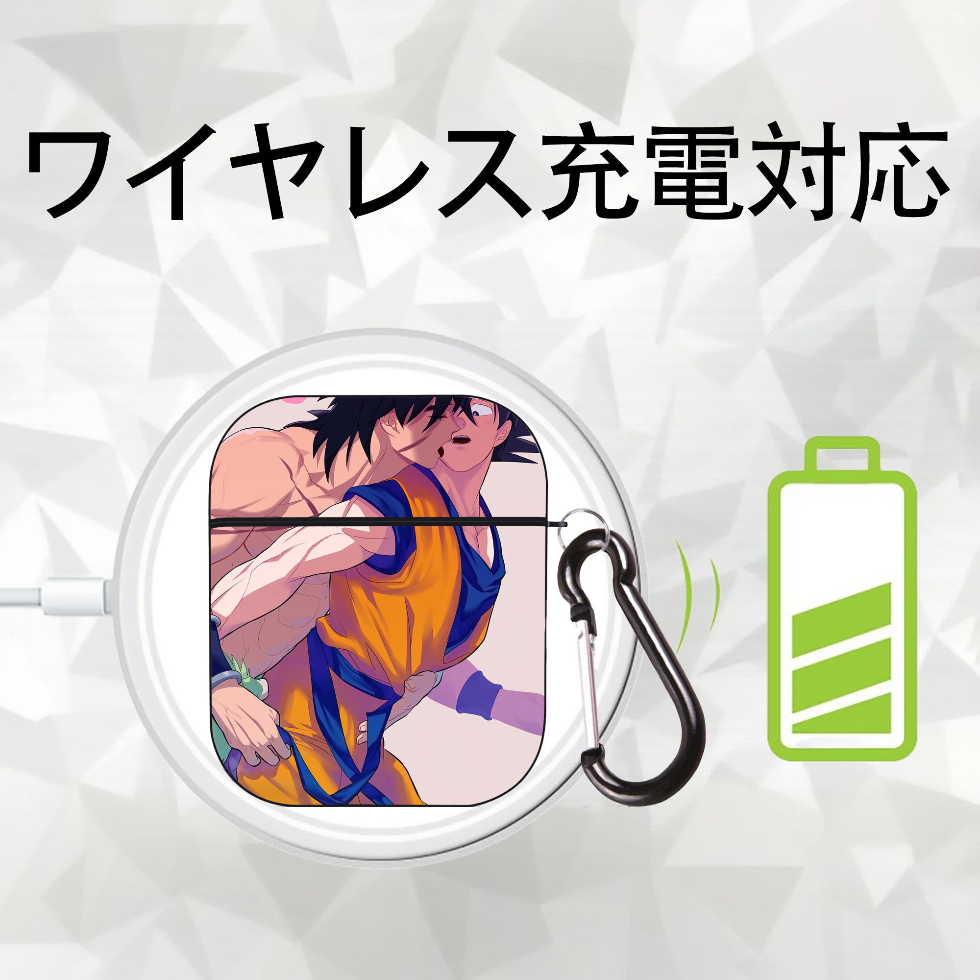 ドラゴンボール DRAGON BALL AirPods 第2世代保護ケース ハードシェル ブラック 耐衝撃・防指紋・カラビナ付き