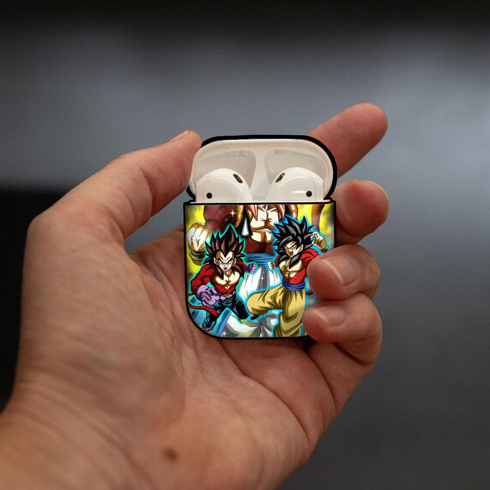 ドラゴンボール DRAGON BALL AirPods 第2世代保護ケース ハードシェル ブラック 耐衝撃・防指紋・カラビナ付き