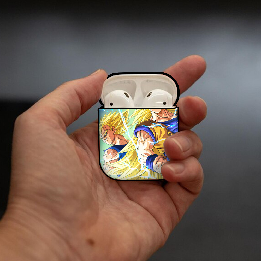ドラゴンボール DRAGON BALL AirPods 第2世代保護ケース ハードシェル ブラック 耐衝撃・防指紋・カラビナ付き