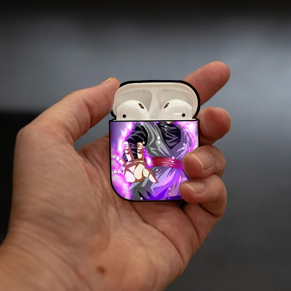 ドラゴンボール DRAGON BALL AirPods 第2世代保護ケース ハードシェル ブラック 耐衝撃・防指紋・カラビナ付き
