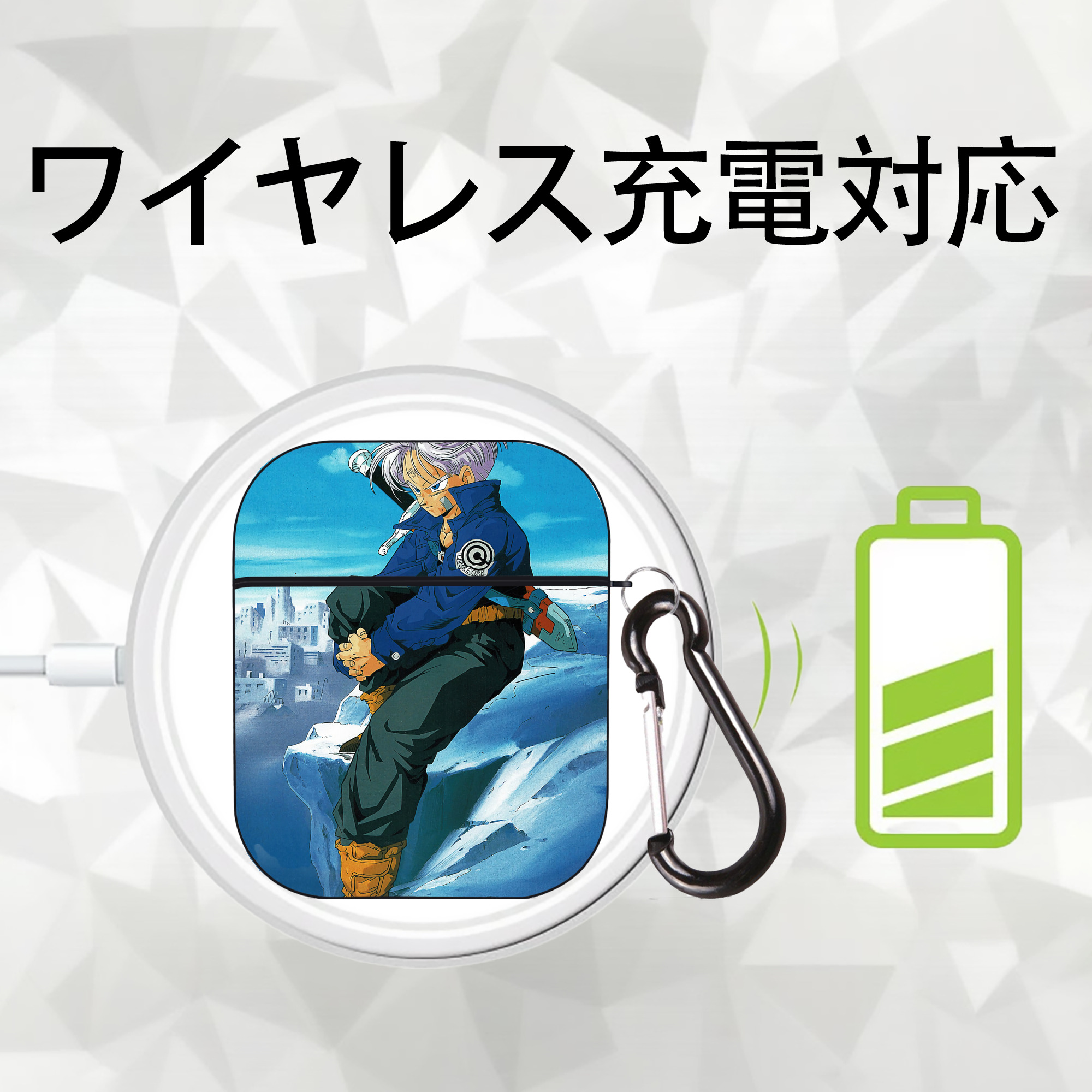 ドラゴンボール DRAGON BALL AirPods 第2世代保護ケース ハードシェル ブラック 耐衝撃・防指紋・カラビナ付き