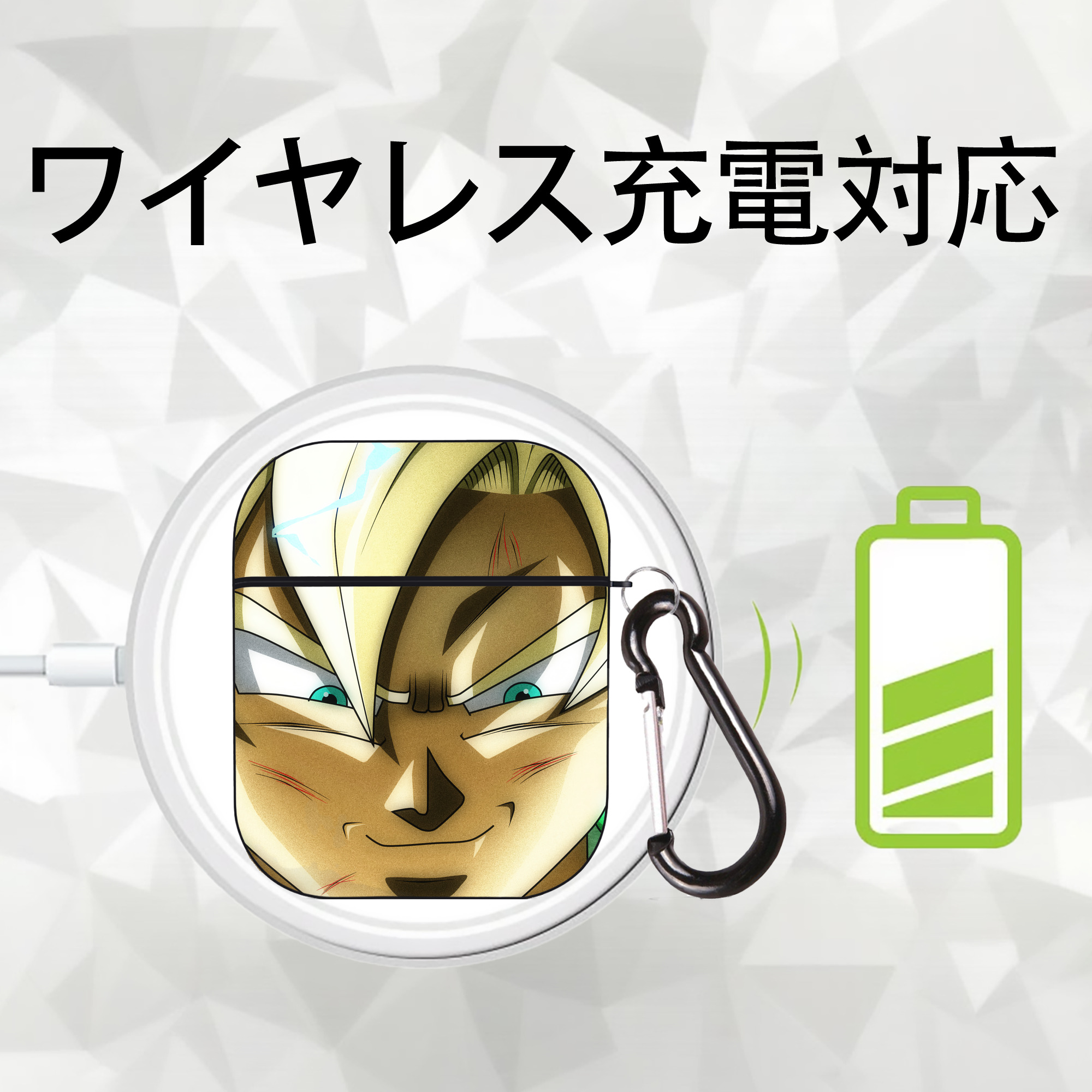 ドラゴンボール DRAGON BALL AirPods 第2世代保護ケース ハードシェル ブラック 耐衝撃・防指紋・カラビナ付き
