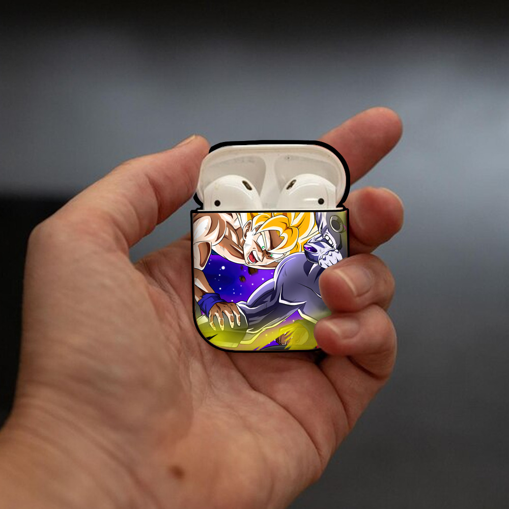 ドラゴンボール DRAGON BALL AirPods 第2世代保護ケース ハードシェル ブラック 耐衝撃・防指紋・カラビナ付き