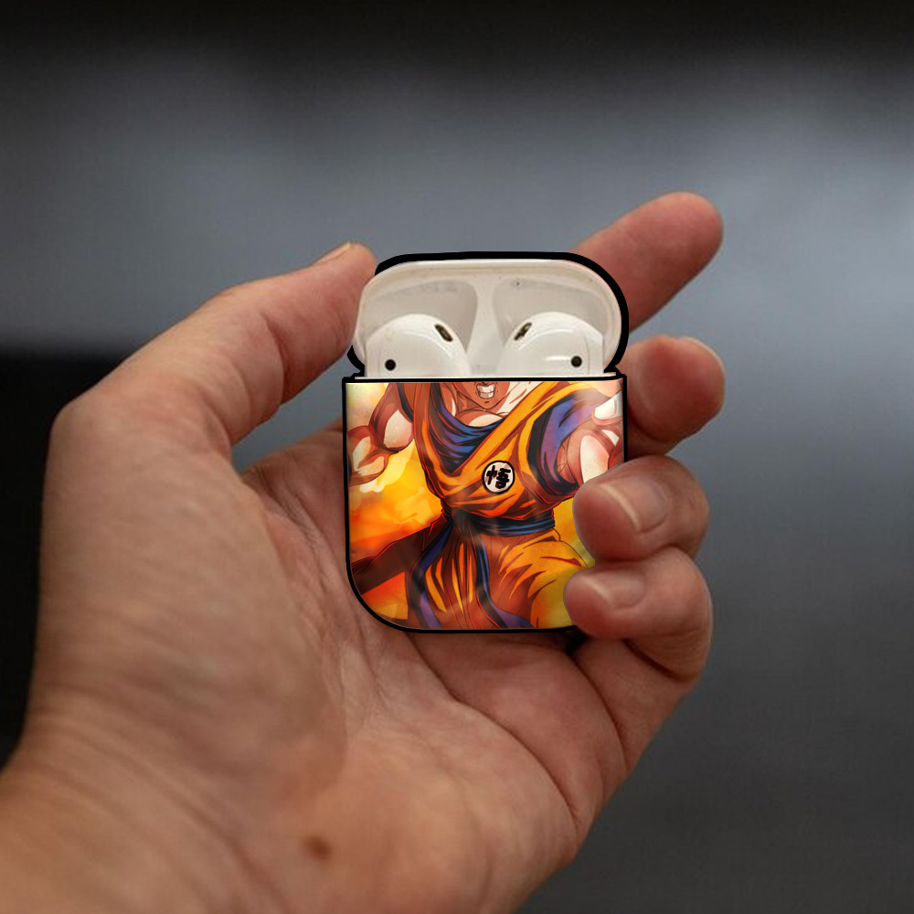 ドラゴンボール DRAGON BALL AirPods 第2世代保護ケース ハードシェル ブラック 耐衝撃・防指紋・カラビナ付き