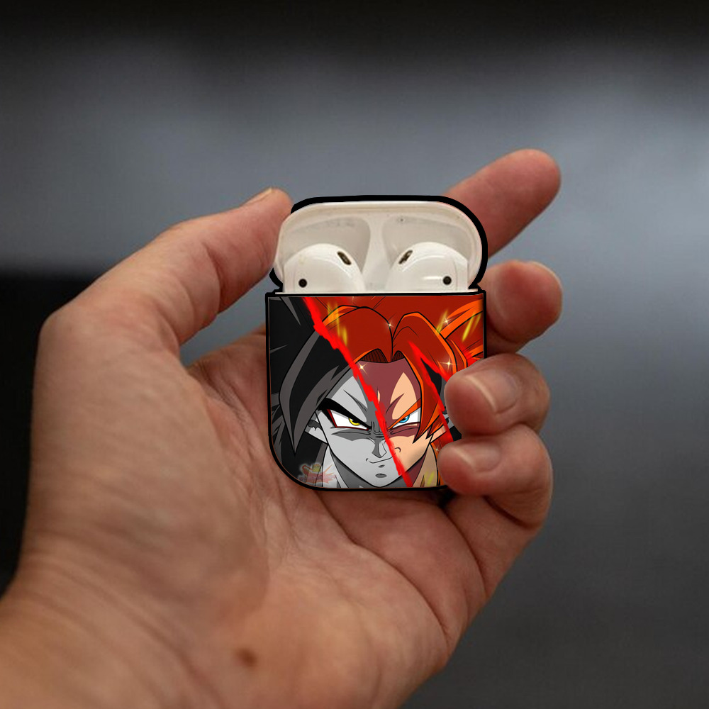 ドラゴンボール DRAGON BALL AirPods 第2世代保護ケース ハードシェル ブラック 耐衝撃・防指紋・カラビナ付き