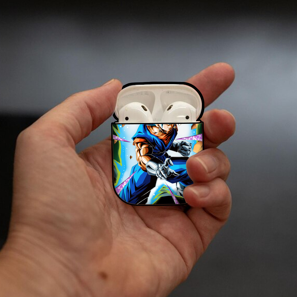 ドラゴンボール DRAGON BALL AirPods 第2世代保護ケース ハードシェル ブラック 耐衝撃・防指紋・カラビナ付き