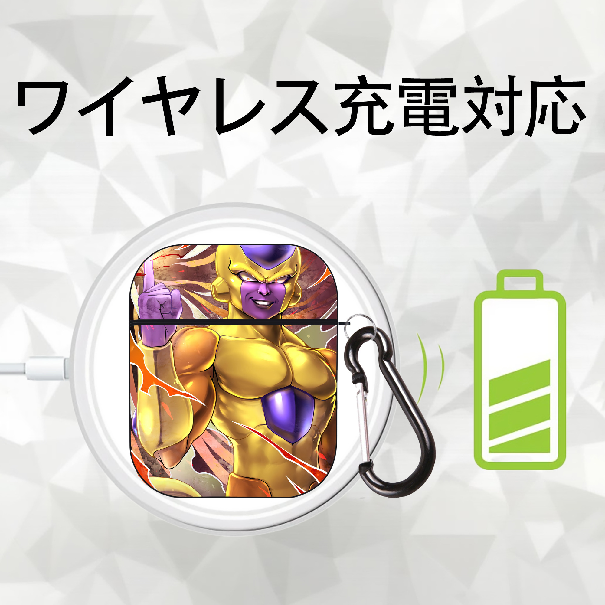 ドラゴンボール DRAGON BALL AirPods 第2世代保護ケース ハードシェル ブラック 耐衝撃・防指紋・カラビナ付き