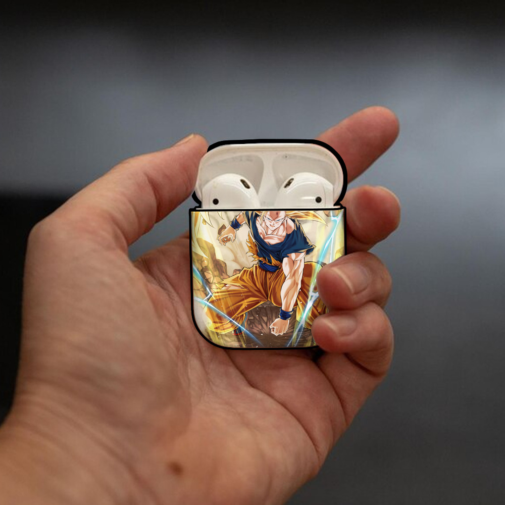 ドラゴンボール DRAGON BALL AirPods 第2世代保護ケース ハードシェル ブラック 耐衝撃・防指紋・カラビナ付き