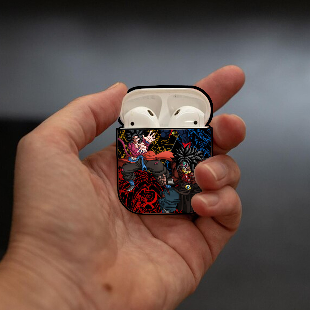 ドラゴンボール DRAGON BALL AirPods 第2世代保護ケース ハードシェル ブラック 耐衝撃・防指紋・カラビナ付き