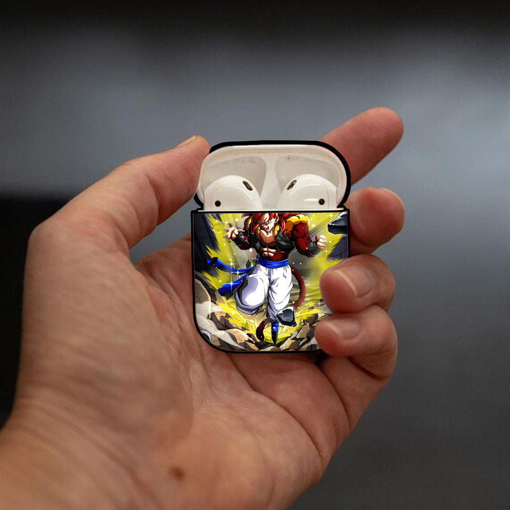 ドラゴンボール DRAGON BALL AirPods 第2世代保護ケース ハードシェル ブラック 耐衝撃・防指紋・カラビナ付き