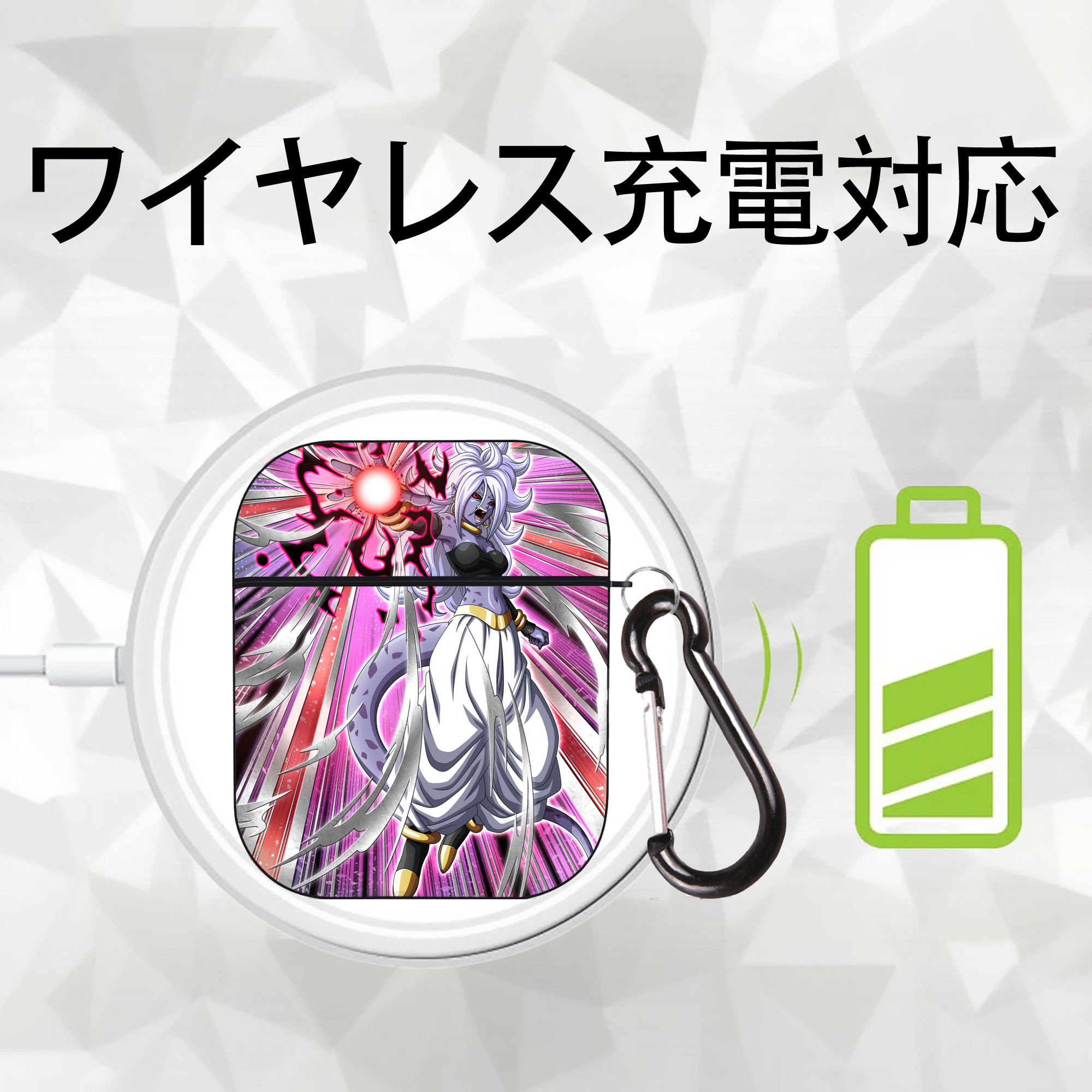 ドラゴンボール DRAGON BALL AirPods 第2世代保護ケース ハードシェル ブラック 耐衝撃・防指紋・カラビナ付き