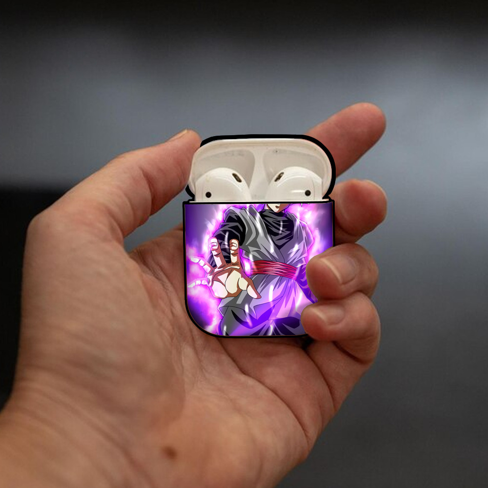 ドラゴンボール DRAGON BALL AirPods 第2世代保護ケース ハードシェル ブラック 耐衝撃・防指紋・カラビナ付き