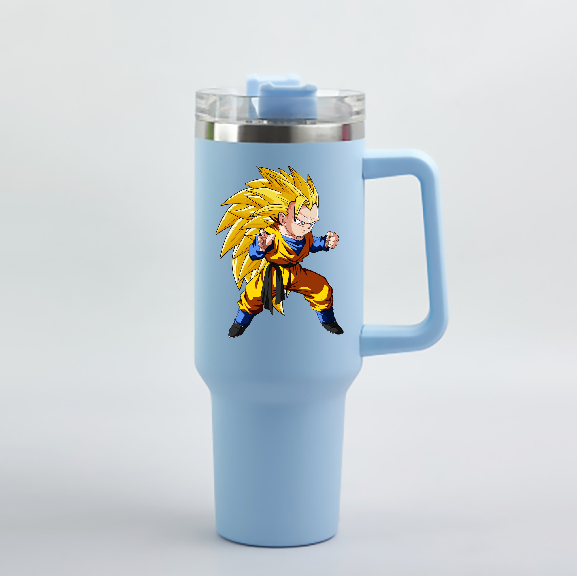 （画像用） ドラゴンボール ベジータ四世（Bejīta Yonsei）DRAGON BALL Vegeta IV 1200mL車用タンブラー - クリスタルステッカー（プラスチックストロー付き）
