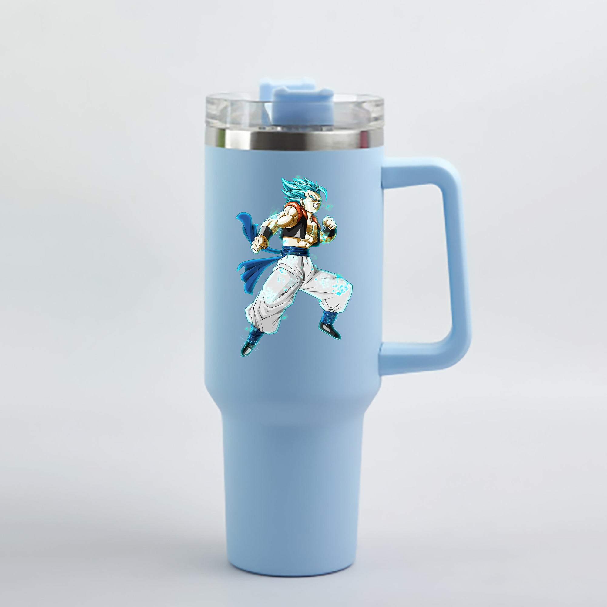 （画像用） ドラゴンボール ベジータ四世（Bejīta Yonsei）DRAGON BALL Vegeta IV 1200mL車用タンブラー - クリスタルステッカー（プラスチックストロー付き）