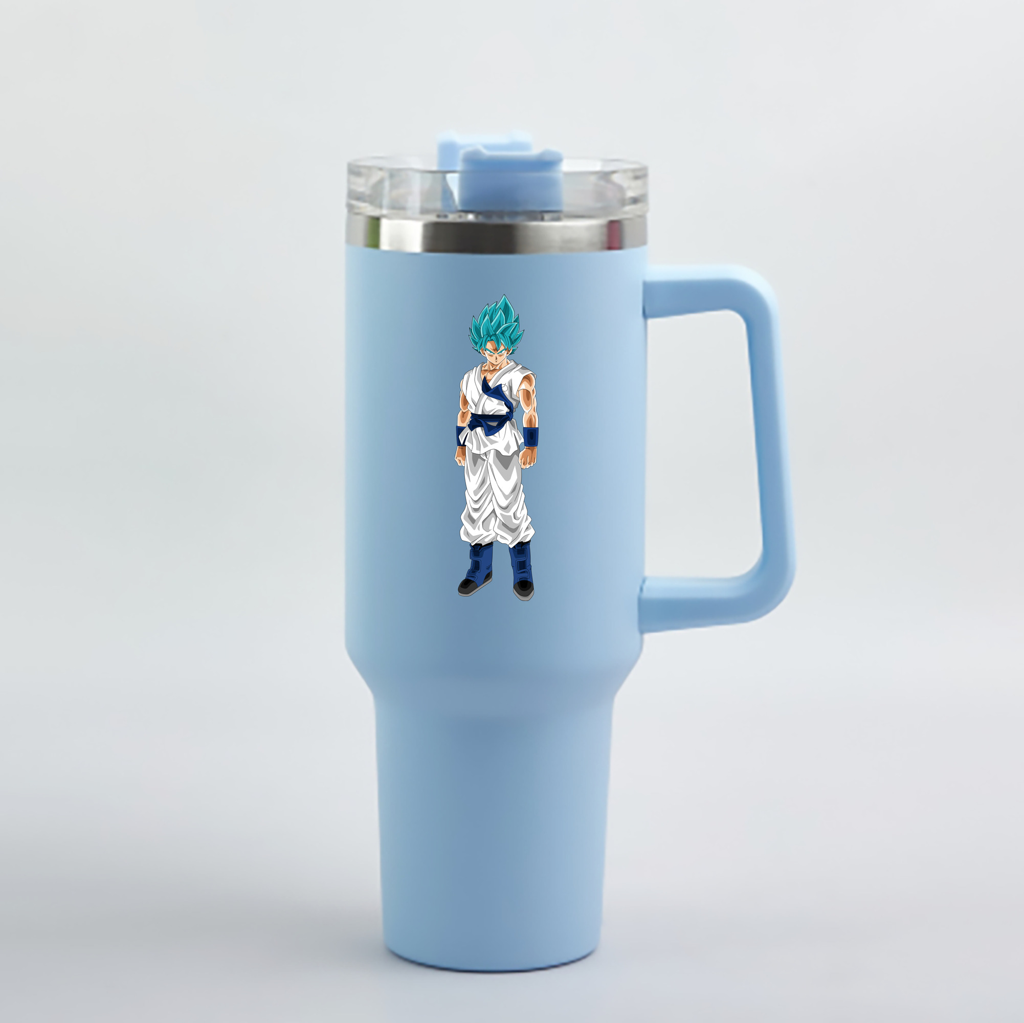 （画像用） ドラゴンボール 孫 悟飯（そんごはん）DRAGON BALL Son Gohan 1200mL車用タンブラー - クリスタルステッカー（プラスチックストロー付き）