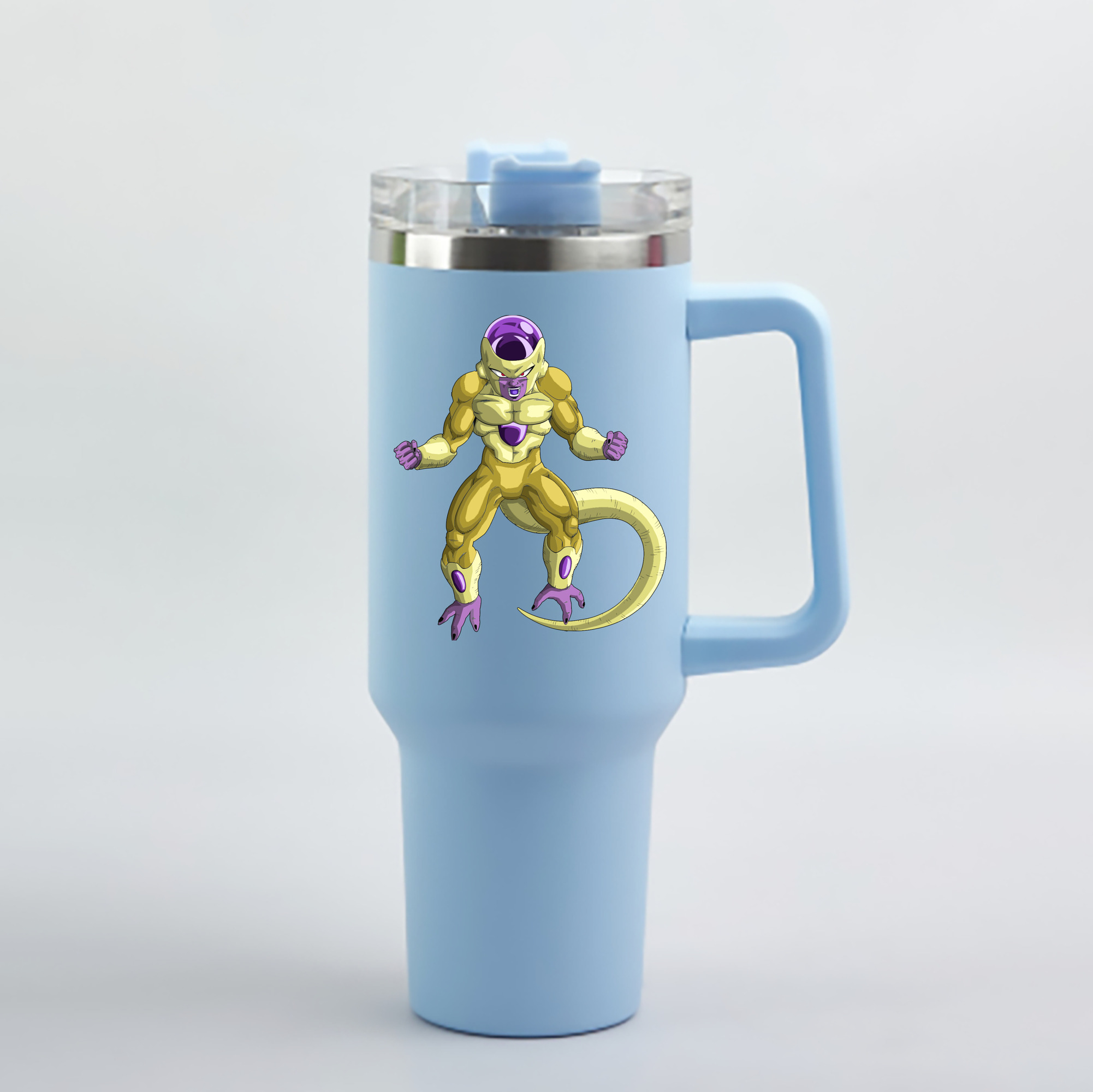 （画像用） ドラゴンボール フリーザ DRAGON BALL Frieza 1200mL車用タンブラー - クリスタルステッカー（プラスチックストロー付き）
