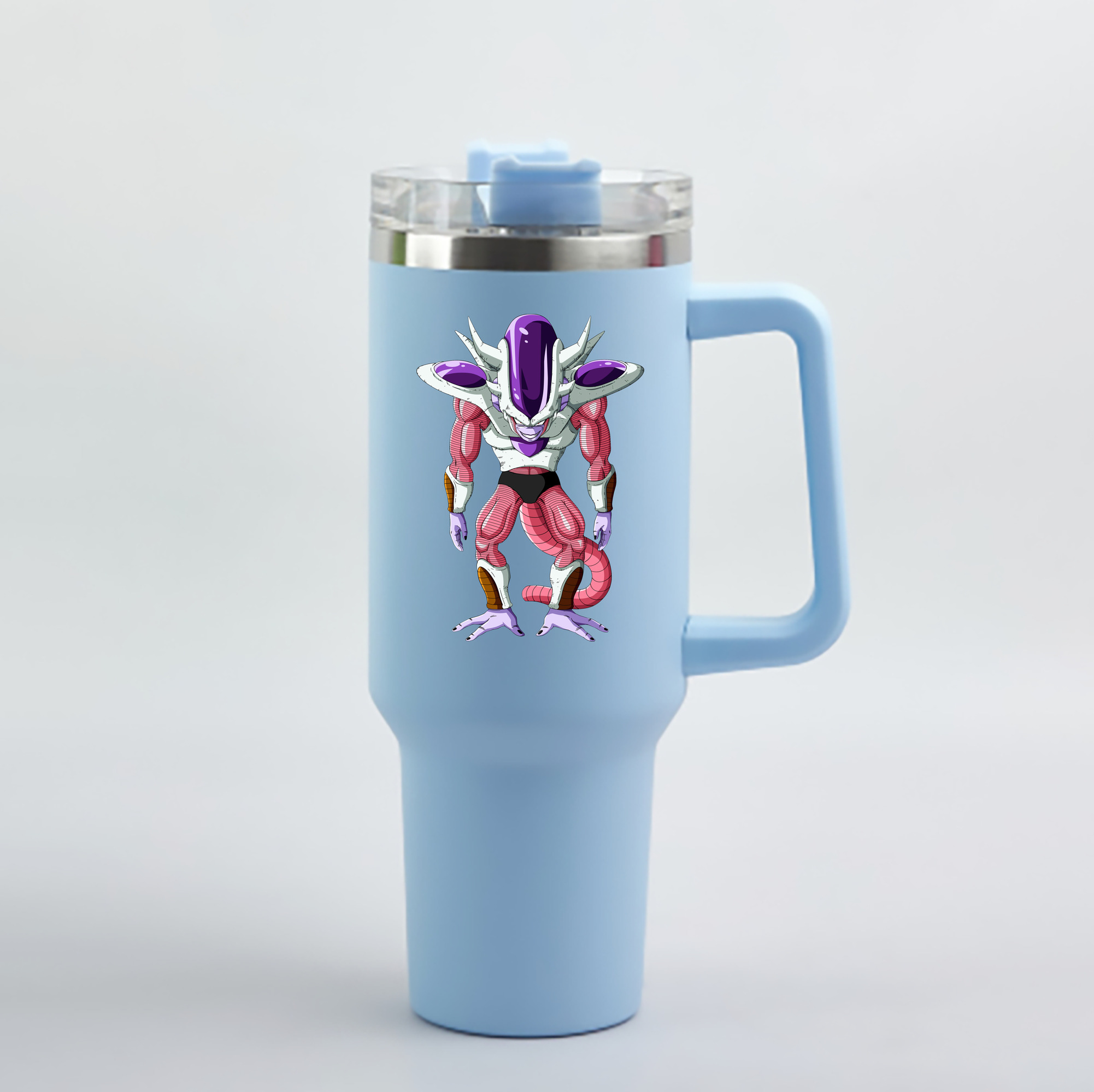 （画像用） ドラゴンボール フリーザ DRAGON BALL Frieza 1200mL車用タンブラー - クリスタルステッカー（プラスチックストロー付き）