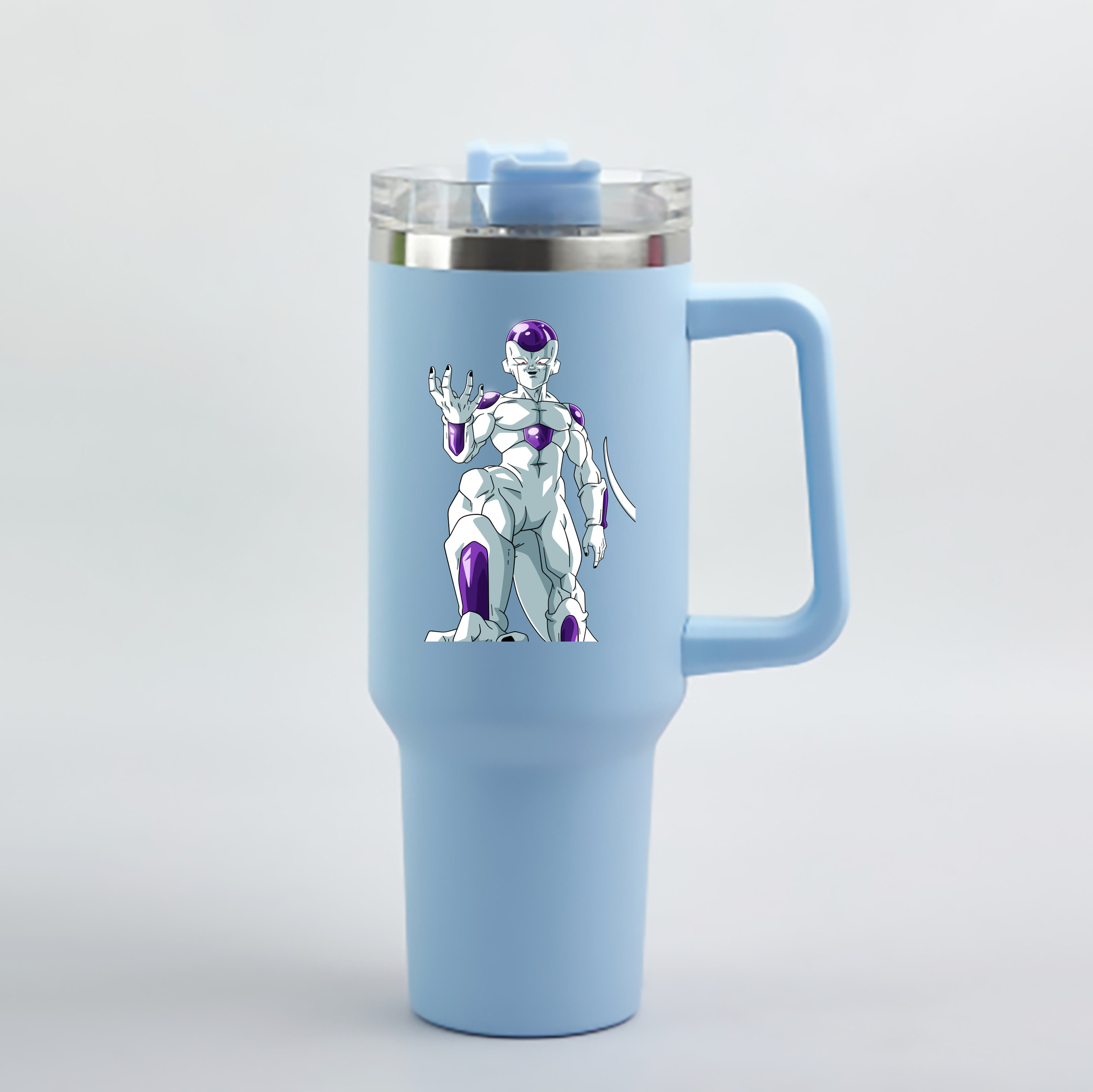 （画像用） ドラゴンボール フリーザ DRAGON BALL Frieza 1200mL車用タンブラー - クリスタルステッカー（プラスチックストロー付き）