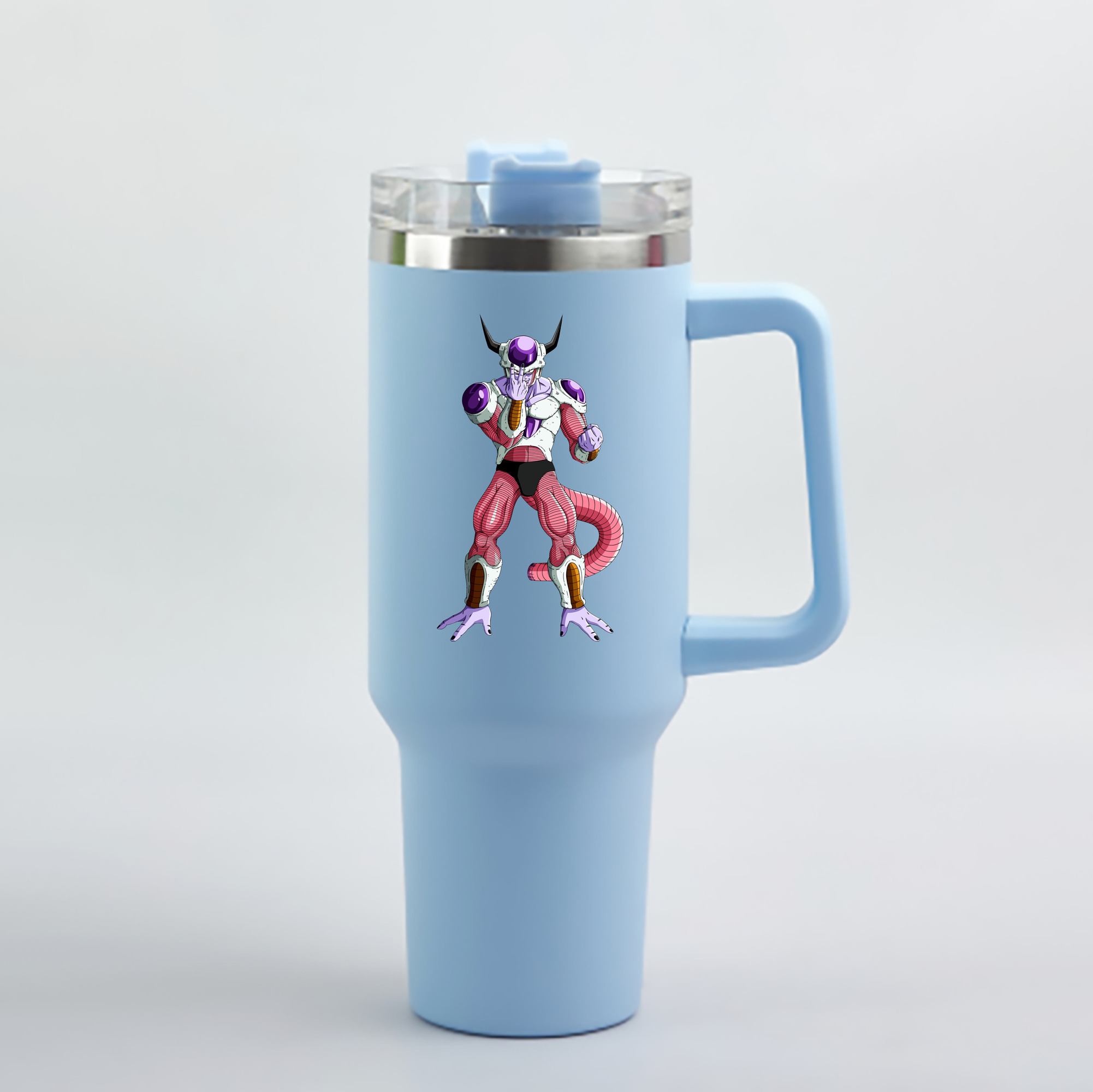 （画像用） ドラゴンボール フリーザ DRAGON BALL Frieza 1200mL車用タンブラー - クリスタルステッカー（プラスチックストロー付き）