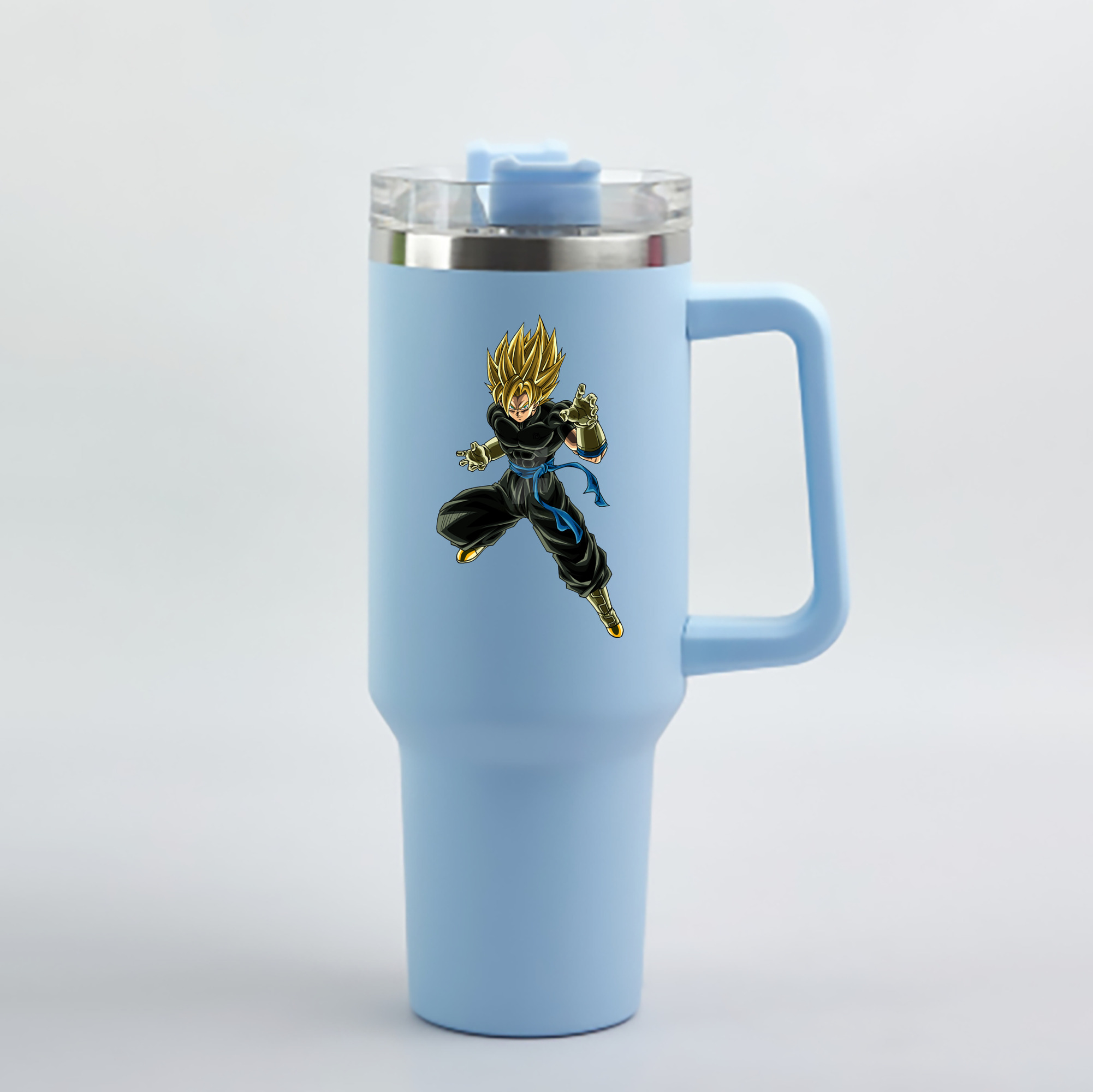 （画像用） ドラゴンボール ベジット DRAGON BALL Vegetto 1200mL車用タンブラー - クリスタルステッカー（プラスチックストロー付き）