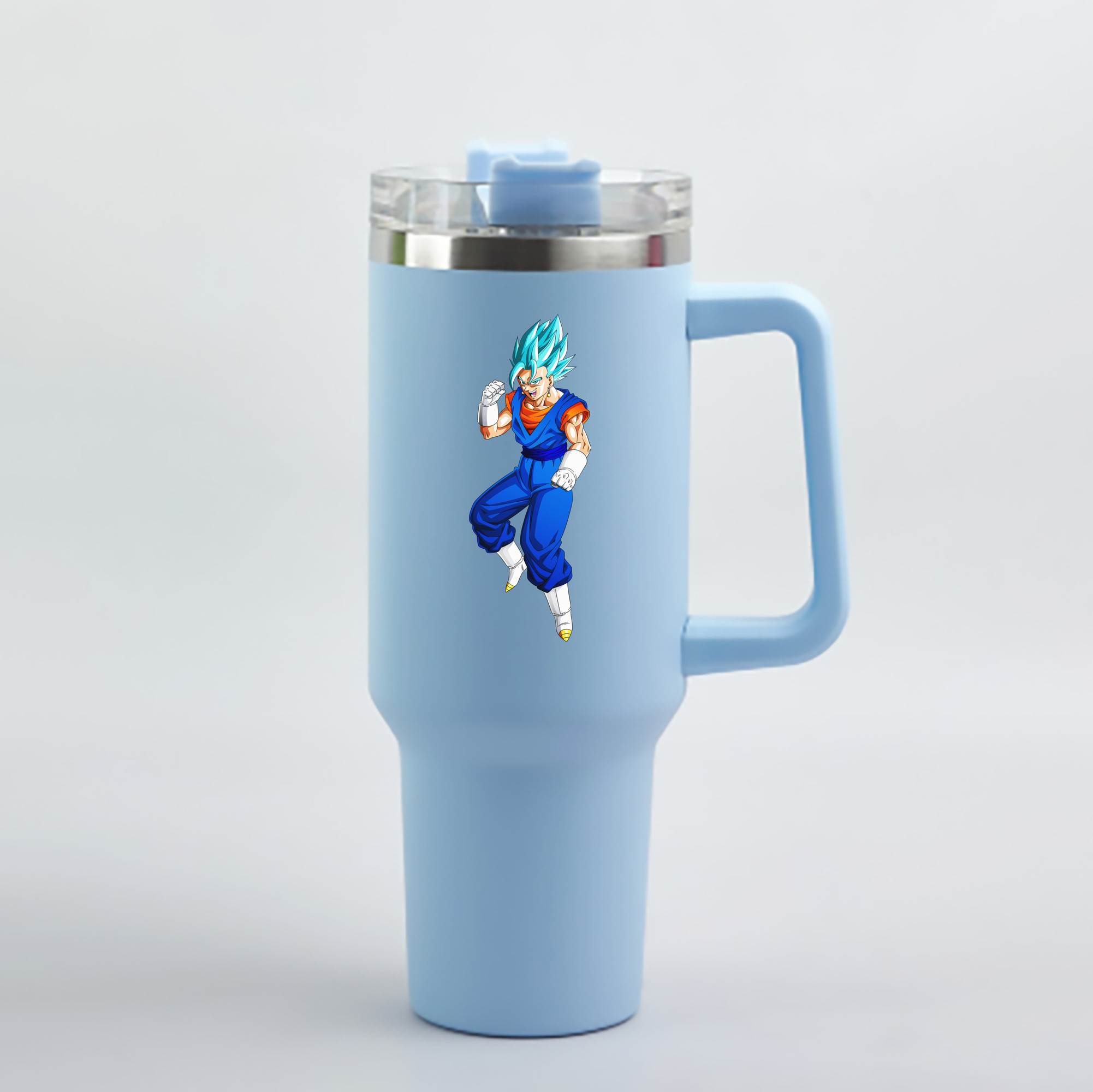 （画像用） ドラゴンボール ベジット DRAGON BALL Vegetto 1200mL車用タンブラー - クリスタルステッカー（プラスチックストロー付き）