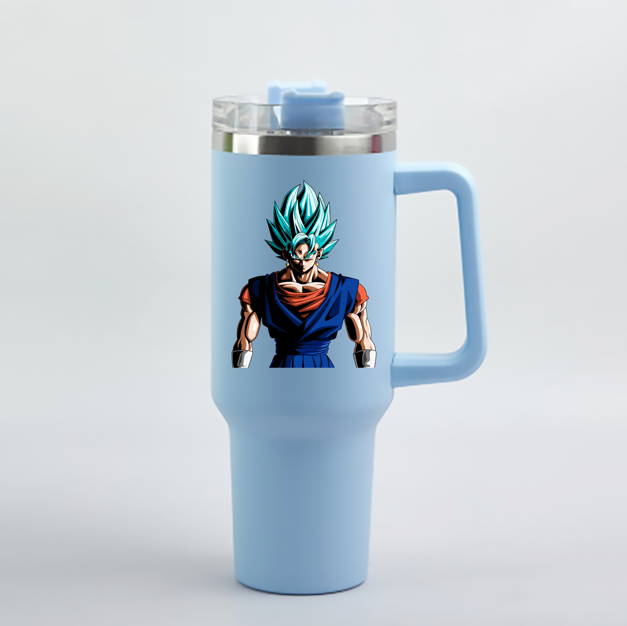 （画像用） ドラゴンボール ベジット DRAGON BALL Vegetto 1200mL車用タンブラー - クリスタルステッカー（プラスチックストロー付き）