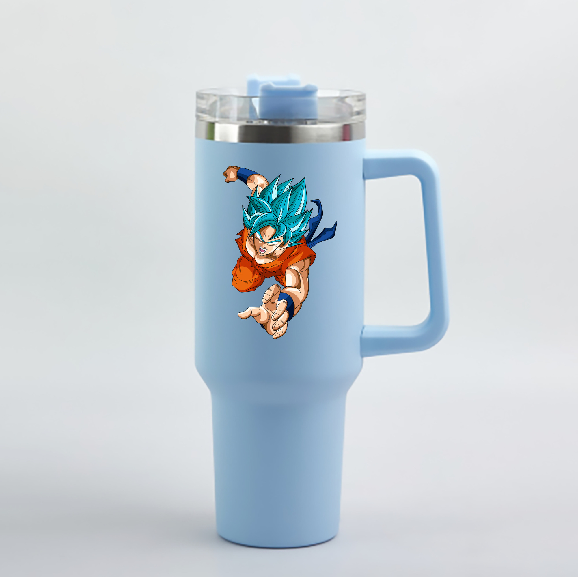 （画像用） ドラゴンボール ベジット DRAGON BALL Vegetto 1200mL車用タンブラー - クリスタルステッカー（プラスチックストロー付き）