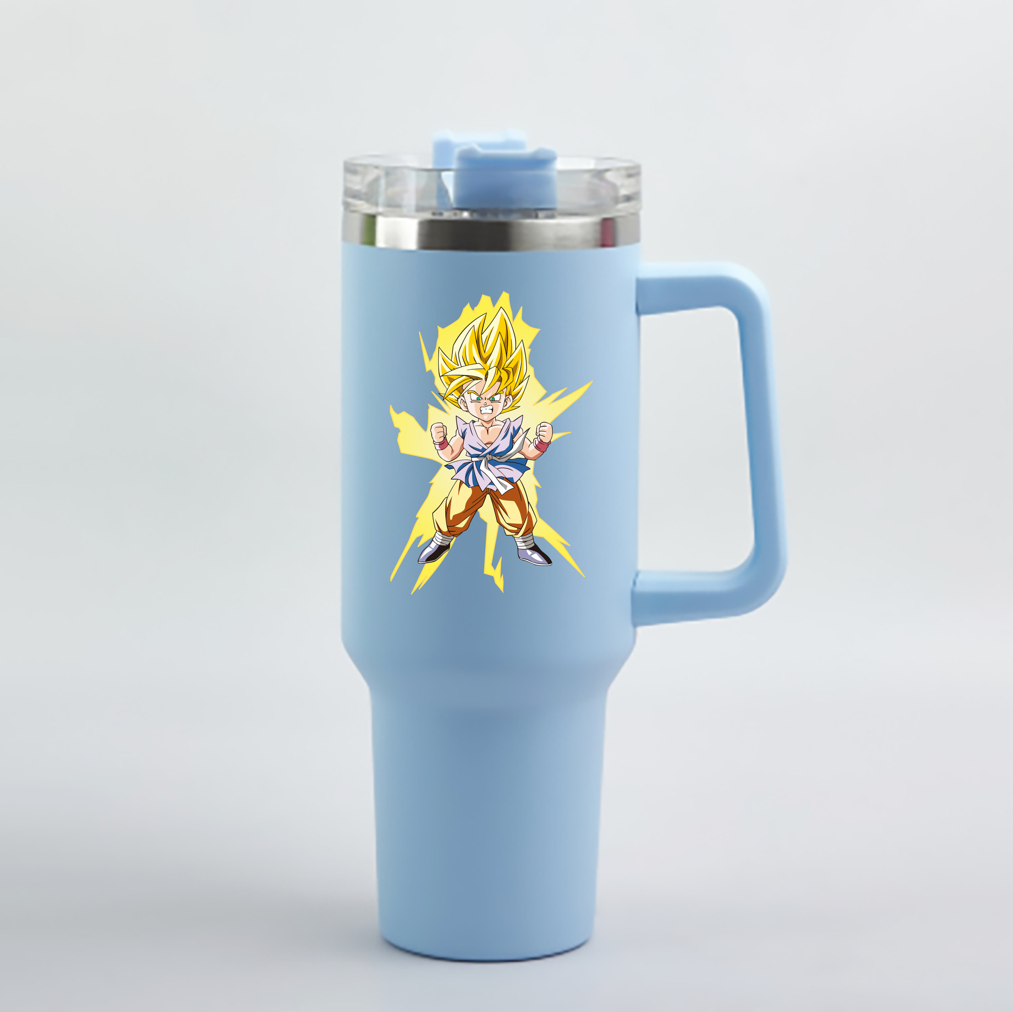 （画像用） ドラゴンボール ベジット DRAGON BALL Vegetto 1200mL車用タンブラー - クリスタルステッカー（プラスチックストロー付き）