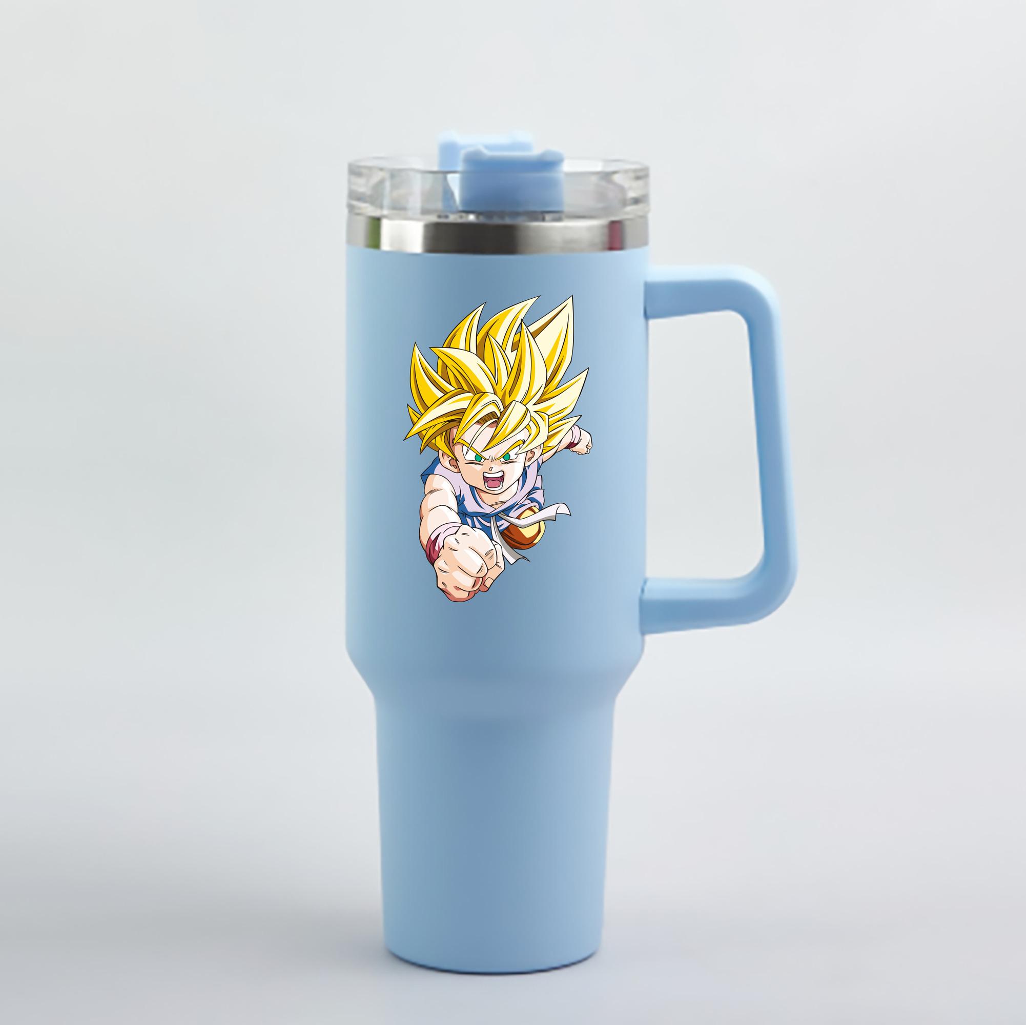（画像用） ドラゴンボール ベジット DRAGON BALL Vegetto 1200mL車用タンブラー - クリスタルステッカー（プラスチックストロー付き）