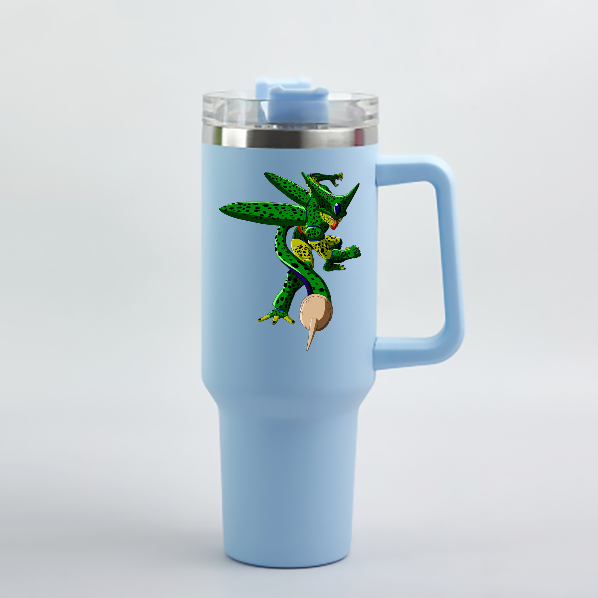 （画像用） ドラゴンボール セル DRAGON BALL Cell 1200mL車用タンブラー - クリスタルステッカー（プラスチックストロー付き）