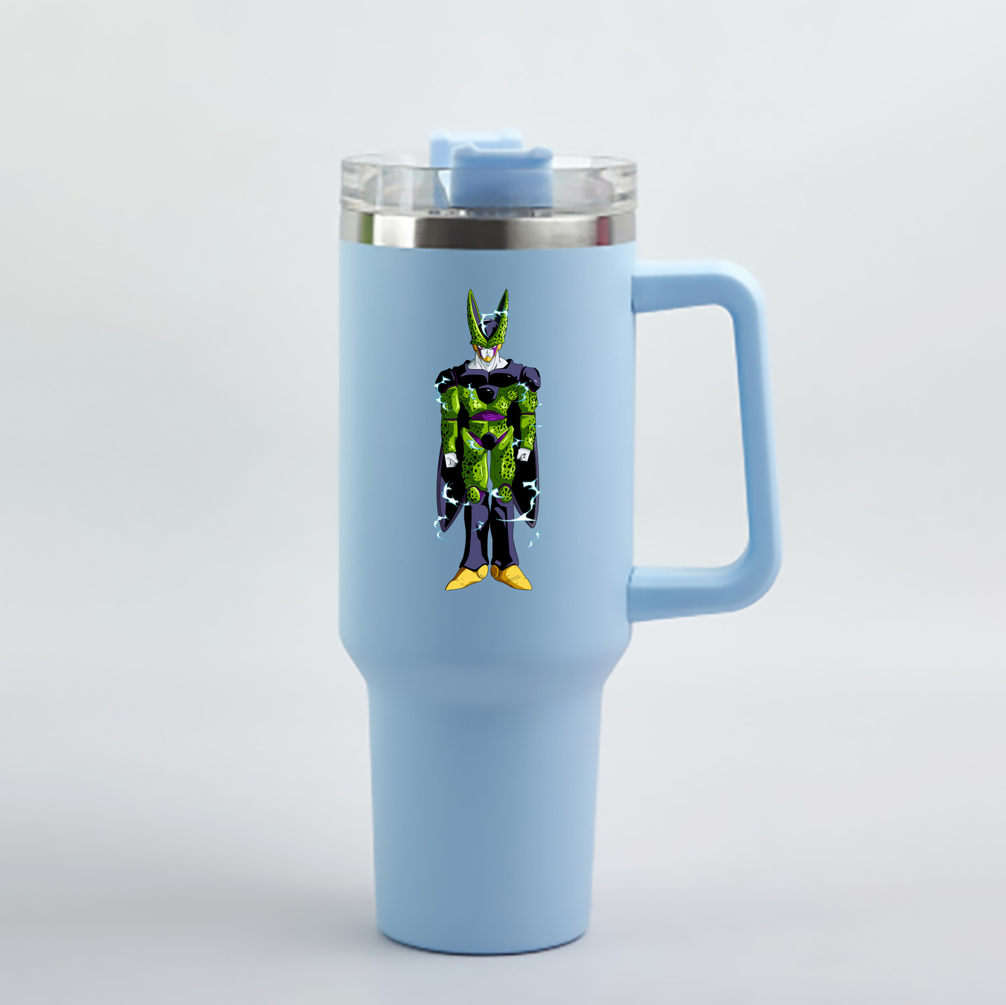 （画像用） ドラゴンボール セル DRAGON BALL Cell 1200mL車用タンブラー - クリスタルステッカー（プラスチックストロー付き）