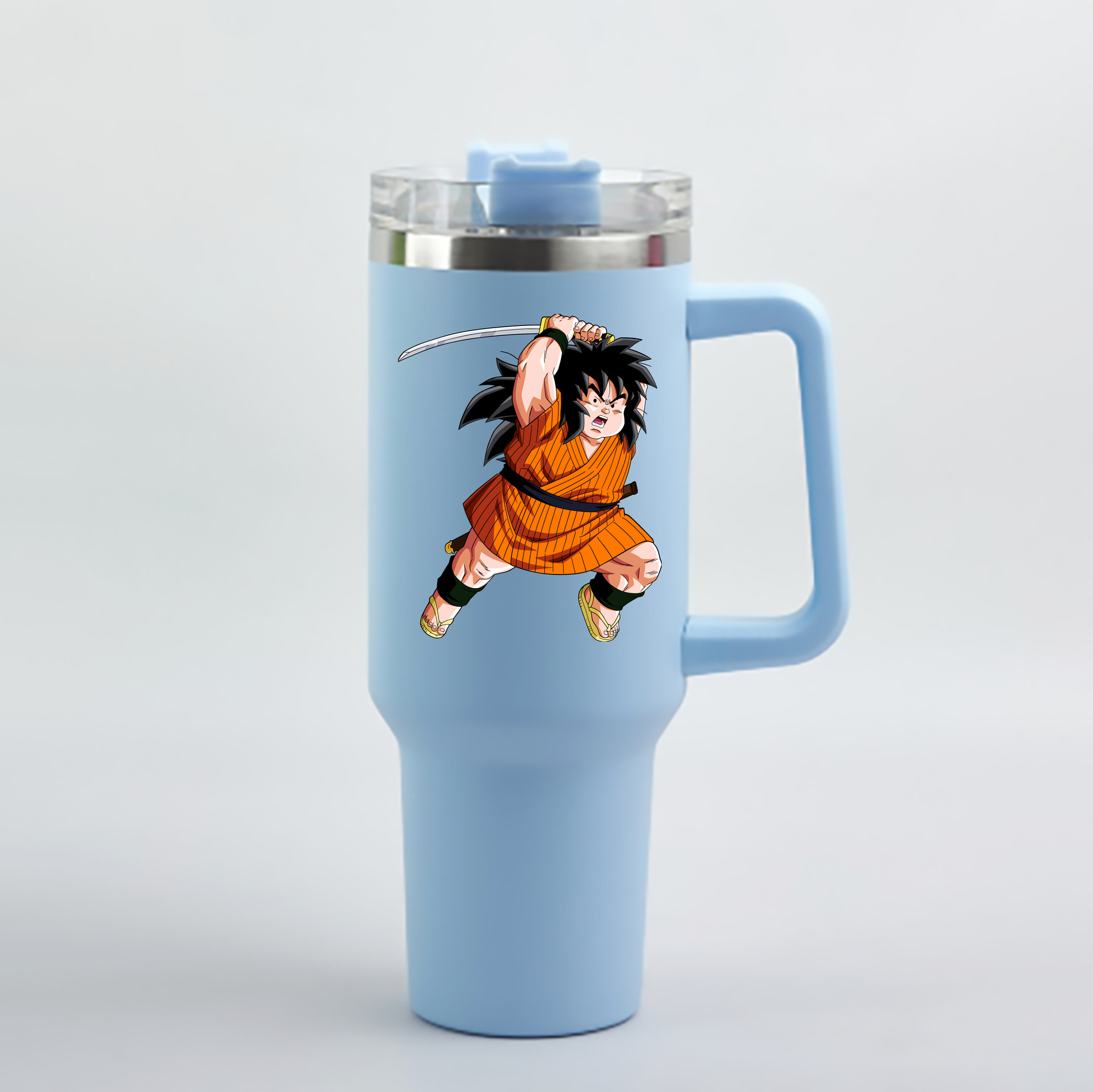 （画像用） ドラゴンボール やじろべえ DRAGON BALL Yajirobe 1200mL車用タンブラー - クリスタルステッカー（プラスチックストロー付き）