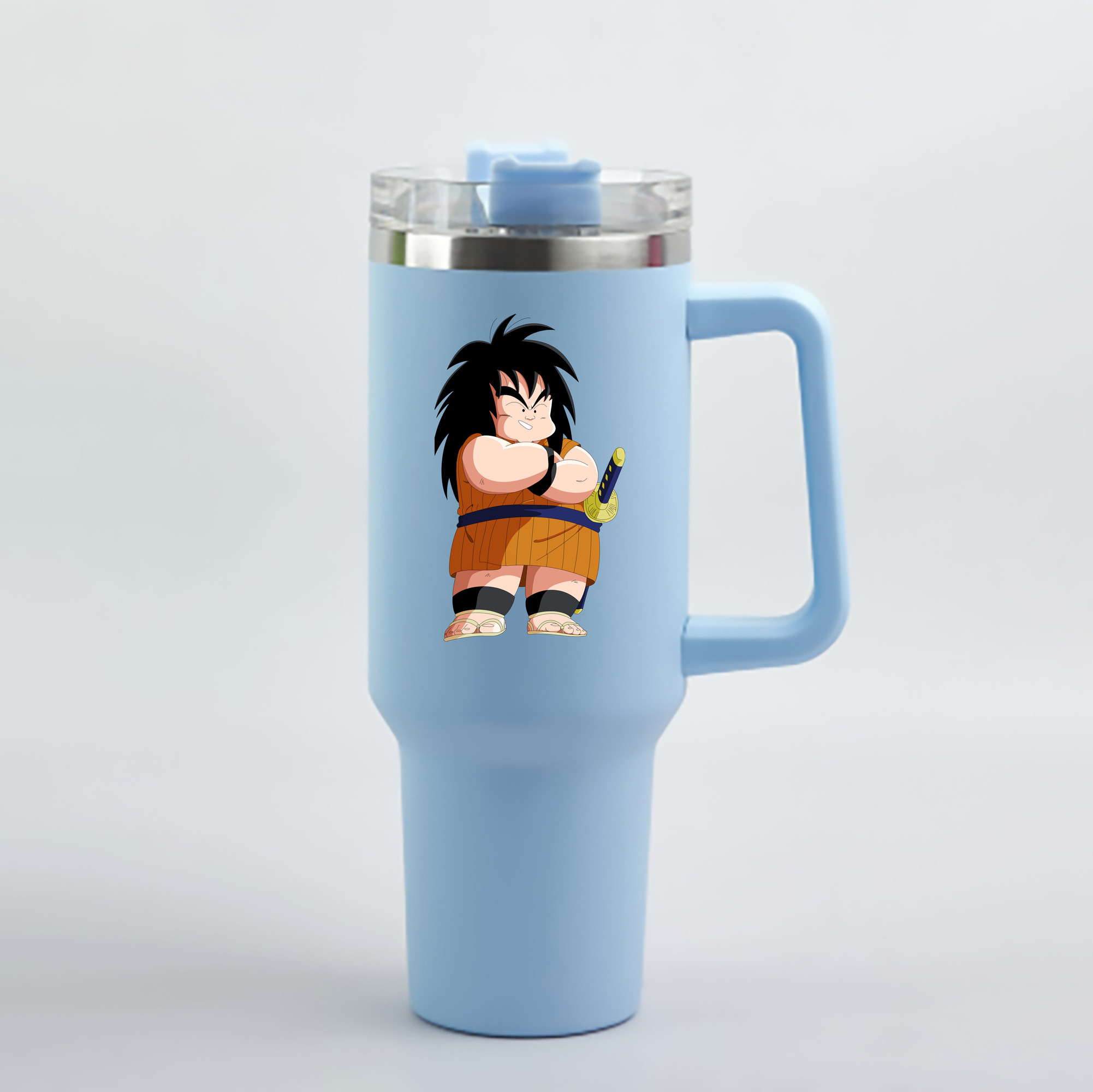 （画像用） ドラゴンボール やじろべえ DRAGON BALL Yajirobe 1200mL車用タンブラー - クリスタルステッカー（プラスチックストロー付き）