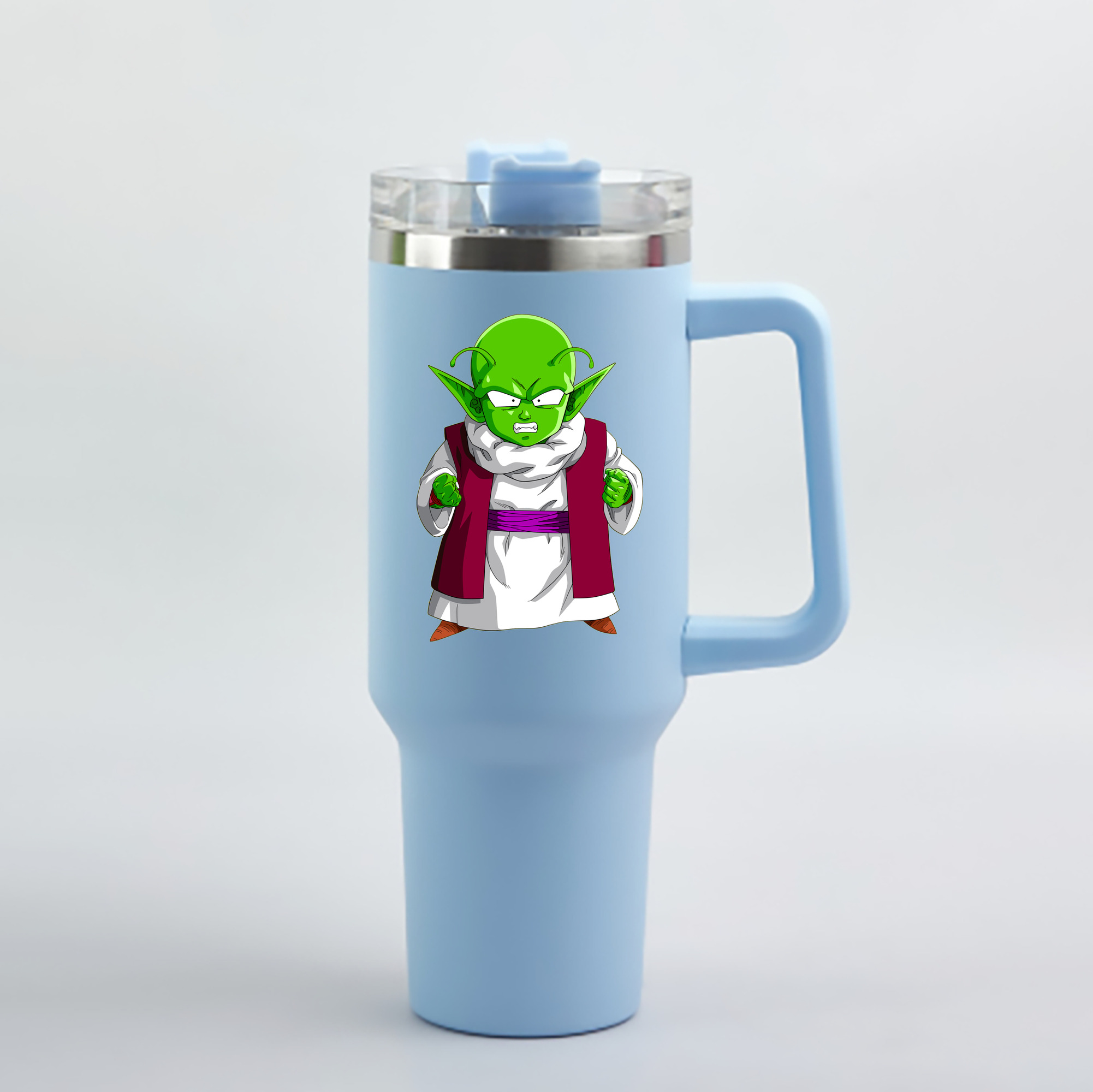 （画像用） ドラゴンボール ピッコロ DRAGON BALL Piccolo 1200mL車用タンブラー - クリスタルステッカー（プラスチックストロー付き）