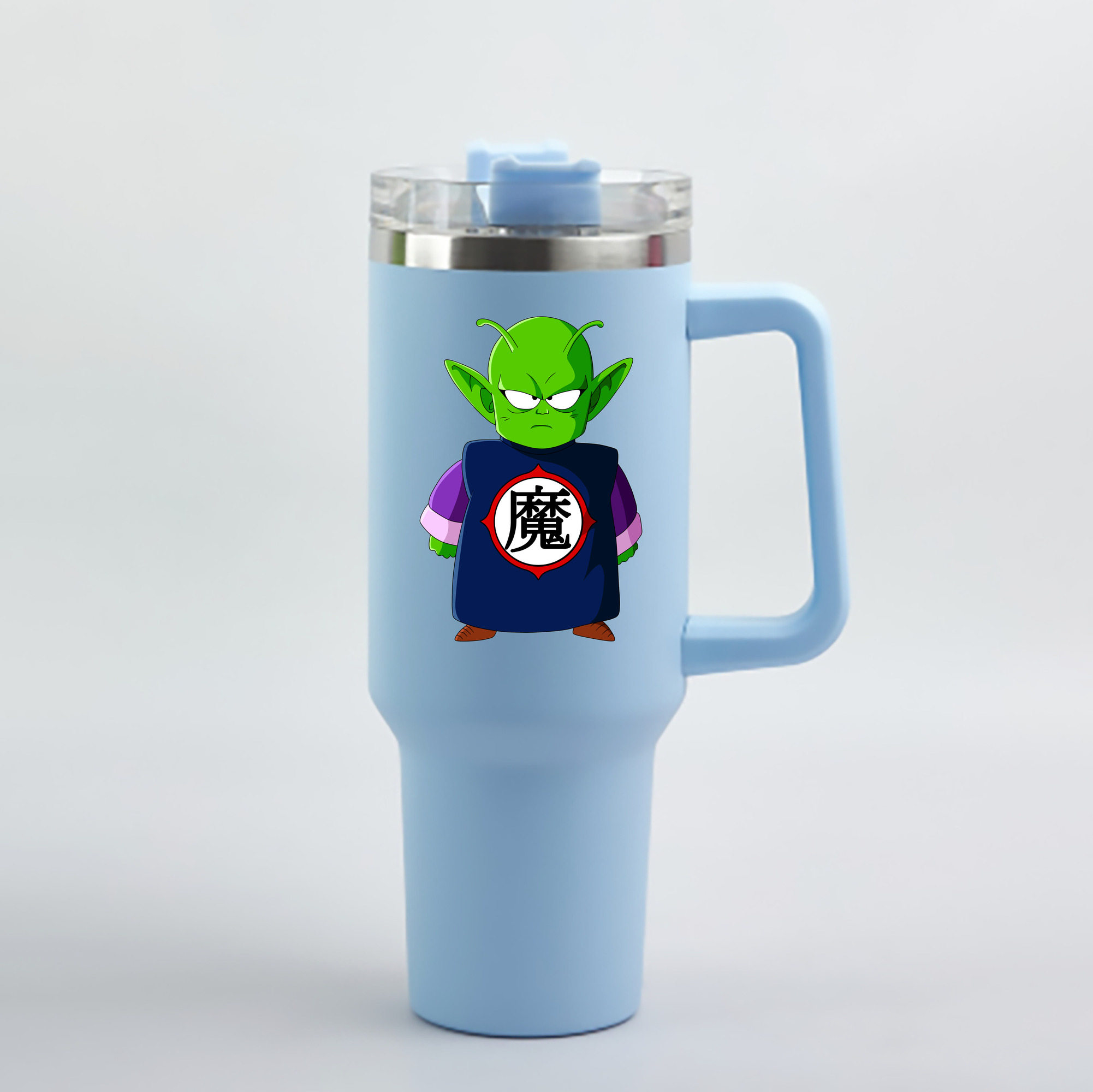 （画像用） ドラゴンボール ピッコロ DRAGON BALL Piccolo 1200mL車用タンブラー - クリスタルステッカー（プラスチックストロー付き）