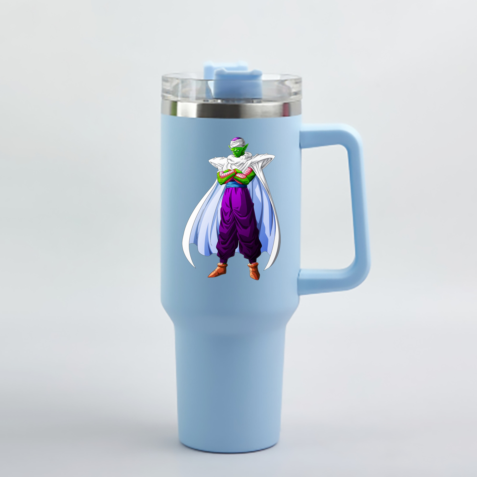（画像用） ドラゴンボール ピッコロ DRAGON BALL Piccolo 1200mL車用タンブラー - クリスタルステッカー（プラスチックストロー付き）