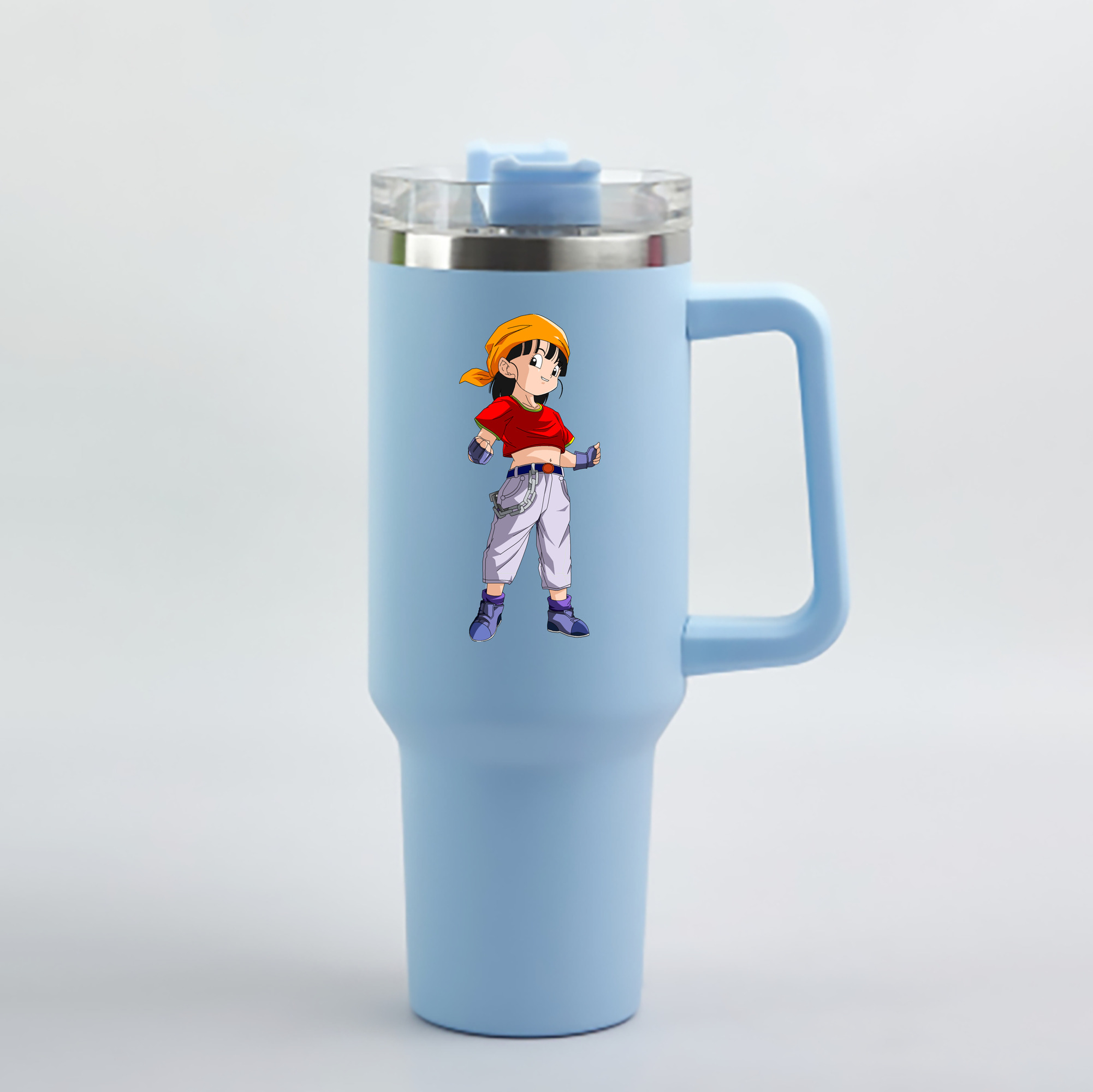 （画像用） ドラゴンボール パン DRAGON BALL Pan 1200mL車用タンブラー - クリスタルステッカー（プラスチックストロー付き）