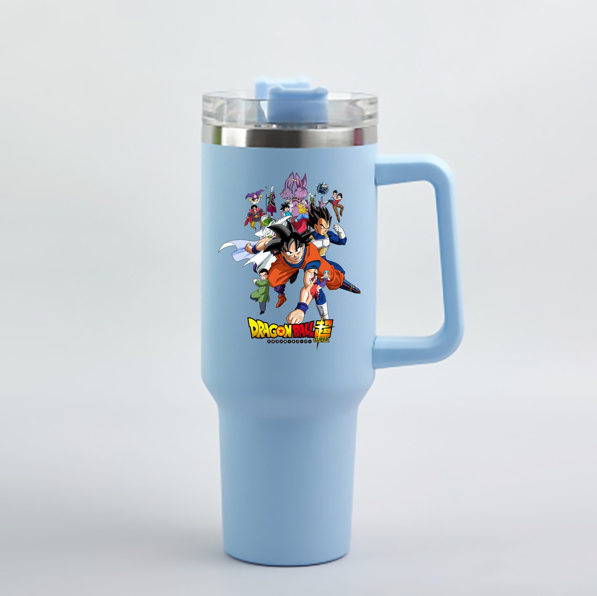 （画像用） ドラゴンボール DRAGON BALL 1200mL車用タンブラー - クリスタルステッカー（プラスチックストロー付き）